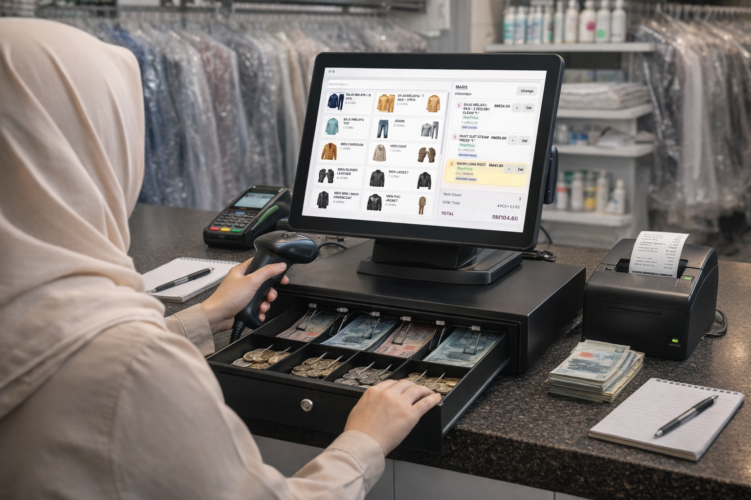 Laundry POS physical setup